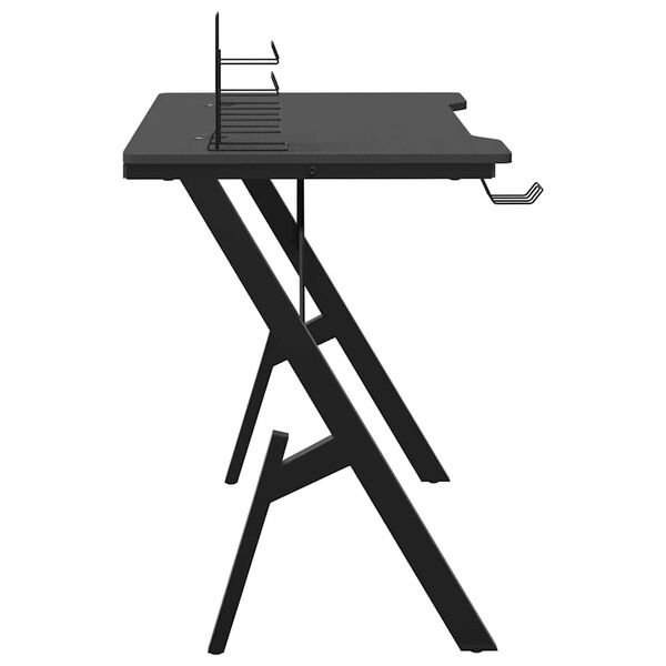 vidaXL Hern&yacute; st&ocirc;l s nohami v tvare Y čierny 90x60x75 cm