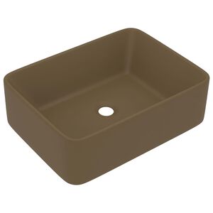 vidaXL Luxusn&eacute; um&yacute;vadlo matn&eacute; kr&eacute;mov&eacute; 41x30x12 cm keramick&eacute;