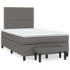 vidaXL Boxspring posteľ s matracom siv&aacute; 120x200 cm umel&aacute; koža