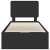 vidaXL R&aacute;m postele so z&aacute;suvkou Čierna 90 x 200 cm Inžinierske drevo