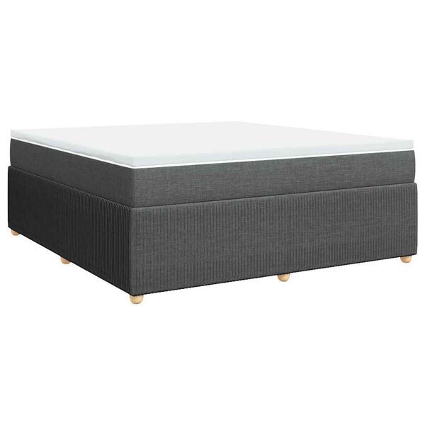 vidaXL Boxspring posteľ s matracom tmavosiv&aacute; 180x200 cm l&aacute;tka