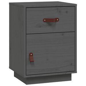 vidaXL Nočn&eacute; stol&iacute;ky 2 ks siv&eacute; 40x34x55 cm borovicov&yacute; mas&iacute;v