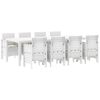 vidaXL Záhradný jedálenský set 9 pcs Svetlosivá Polt ratan