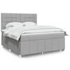 vidaXL Boxspring posteľ s matracom bledosiv&aacute; 180x200 cm l&aacute;tka