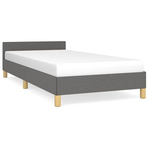 vidaXL Posteľ bez matraca tmavosiv&aacute; 80x200 cm l&aacute;tka