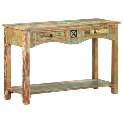 vidaXL Konzolový stolík 120x40x75 cm, recyklovaný masív