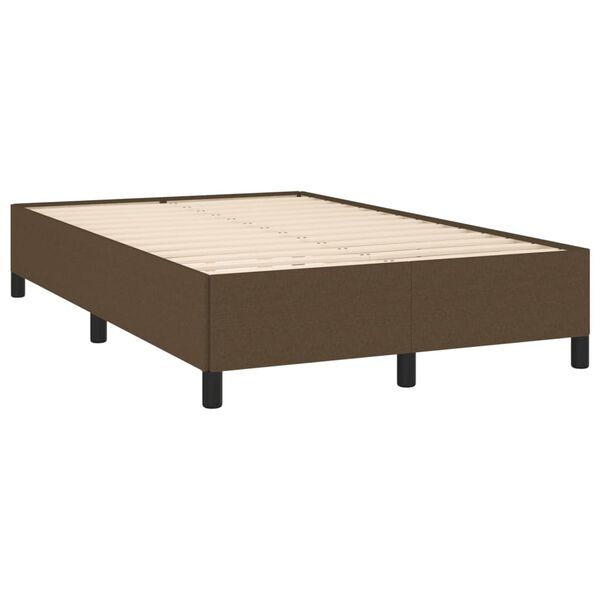 vidaXL Boxspring posteľ s matracom tmavohned&aacute; 120x190 cm l&aacute;tka