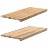 vidaXL Okenn&yacute; parapet 2 ks 90x40x2 cm neo&scaron;etren&yacute; dubov&yacute; mas&iacute;v