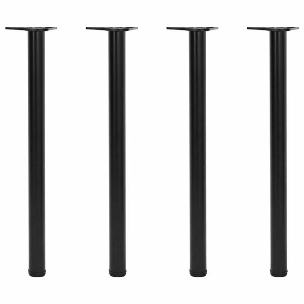 4 výškovo nastaviteľné stolové nožičky čierne 870 mm