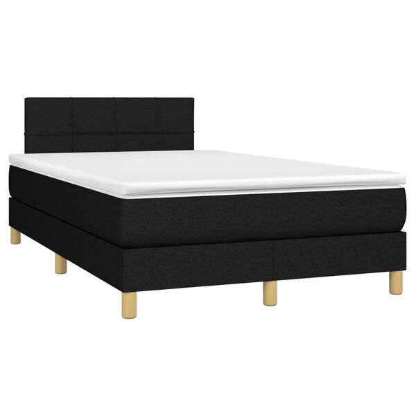 vidaXL Boxspring posteľ s matracom čierny 120x200 cm l&aacute;tka