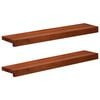 vidaXL Parapety 2 ks Hned&aacute; 70 x 15 x 2 cm Mas&iacute;vne bukov&eacute; drevo