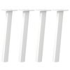 vidaXL Nohy konferenčného stolíka 4 ks biele 42 cm oceľové