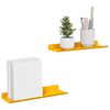 vidaXL Z&aacute;vesn&aacute; polica 2 pcs Horčicov&aacute; žlt&aacute; 30 x 9 x 2,5 cm Oceľ