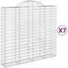 vidaXL Obl&uacute;kov&eacute; gabionov&eacute; ko&scaron;e 7ks 200x50x180/200cm pozinkovan&eacute; železo