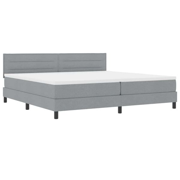 vidaXL Posteľ boxspring s matracom Svetlosiv&aacute; 200 x 200 cm l&aacute;tka
