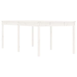 vidaXL Z&aacute;hradn&yacute; stol&iacute;k biely 203,5x100x76 cm borovicov&yacute; mas&iacute;v