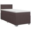 vidaXL Posteľ boxspring s matracom Tmavohned&aacute; 90 x 190 cm L&aacute;tka