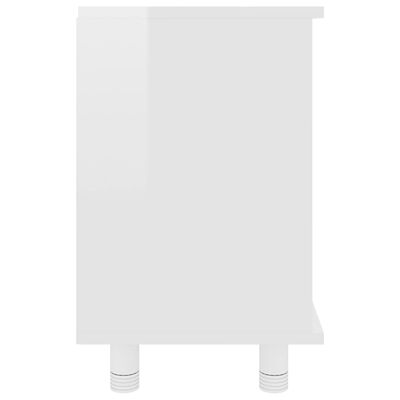 vidaXL Skrinka do kúpeľne, lesklá biela 60x32x53,5cm, kompozitné drevo