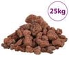 vidaXL Sopečn&eacute; kamene 25 kg červen&eacute; 1-2 cm