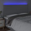 vidaXL Čelo postele s LED bledosiv&eacute; 180x5x118/128 cm l&aacute;tka