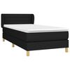 vidaXL Posteľn&yacute; r&aacute;m boxspring s matracom čierny 90x190 cm l&aacute;tka
