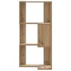 vidaXL Rohová knižnica 3 police dub artisan 50x50x102 cm kompoz. drevo