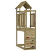 vidaXL Hern&aacute; veža Hned&aacute; 53 x 110,5 x 214 cm Mas&iacute;vne impregnovan&eacute; drevo