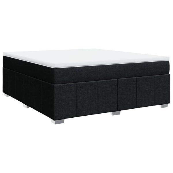 vidaXL Posteľn&yacute; r&aacute;m boxspring s matracom čierny 180x200 cm l&aacute;tka