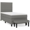 vidaXL Boxspring posteľ s matracom tmavosiv&aacute; 90x200 cm l&aacute;tka