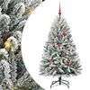 vidaXL Umel&yacute; vianočn&yacute; stromček 150 cm 150 LED Tepl&aacute; biela PVC a oceľ