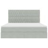 vidaXL Postel s &uacute;ložn&yacute;m prostorem a matrac&iacute; Svetlosiv&aacute; 160 x 200 cm