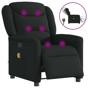 vidaXL Elektrick&eacute; mas&aacute;žne kreslo čierne l&aacute;tka