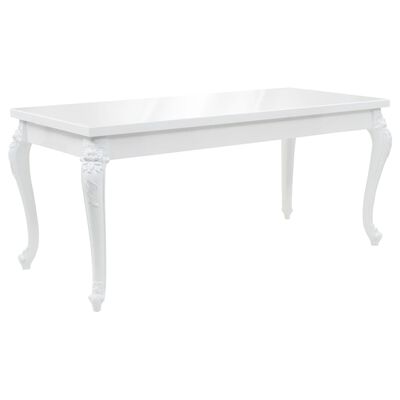 vidaXL Jedálenský stôl 179x89x81cm vysokoleský biely
