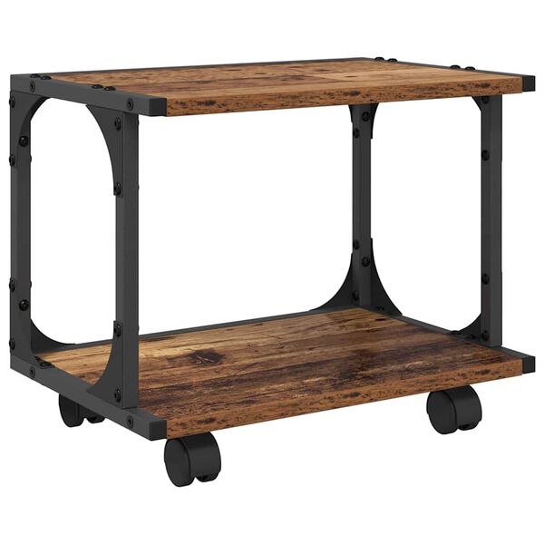 vidaXL Stojan na tlačiareň Star&eacute; drevo 41 x 28 x 33.5 cm