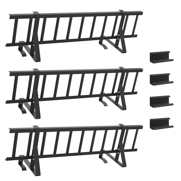 vidaXL Str&aacute;žca snehu na streche Čierna 300 x 29,5 x 34,5 cm Oceľ