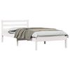 vidaXL R&aacute;m postele s čelnou doskou Biela 225,5 x 95,5 x 69,5 cm