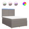 vidaXL Posteľn&yacute; r&aacute;m boxspring s matracom sivohned 160x200 cm l&aacute;tka