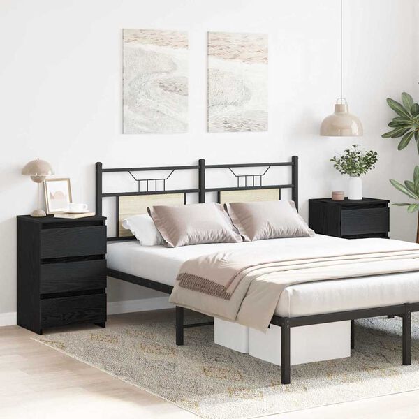 vidaXL Nočn&yacute; stol&iacute;k so z&aacute;suvkou 2 pcs Čierny dub 40 x 35 x 62,5 cm