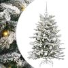 vidaXL Umel&yacute; Skl&aacute;pac&iacute; Vianočn&yacute; Stromček Biela 120 cm PE a PVC