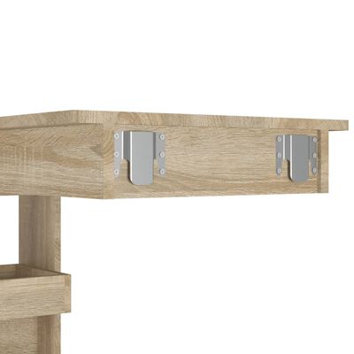 vidaXL Nástenný barový stôl sonoma 102x45x103,5 cm spracované drevo