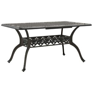 vidaXL Z&aacute;hradn&yacute; st&ocirc;l bronzov&yacute; 150x90x72 cm liaty hlin&iacute;k