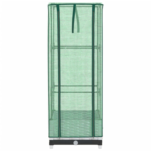 vidaXL Záhon s krytom na skleník ratanový vzhľad 40x40x123 cm