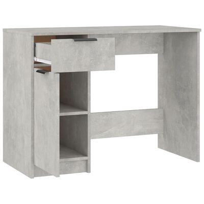 vidaXL Stôl betónovosivý 100x50x75 cm spracované drevo