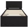 vidaXL Rám postele Čierny dub 75 x 190 cm Kompozitné drevo