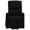 vidaXL Zdvíhacie masážne kreslo čierne látkové