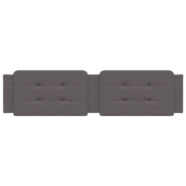 vidaXL Vank&uacute;&scaron; na čelo postele Zadar siv&yacute; 200 cm umel&aacute; koža