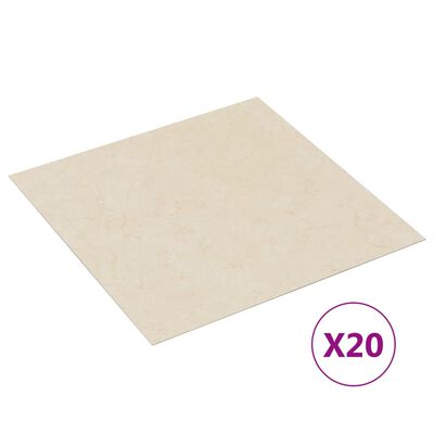 vidaXL Samolepiace podlahové dosky 20 ks PVC 1,86 m² béžové