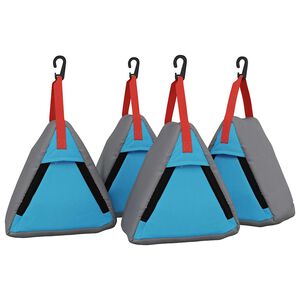 vidaXL Skladovacie vrece 4 ks Siv&aacute; a modr&aacute; 24 x 16 x 24 cm oxford