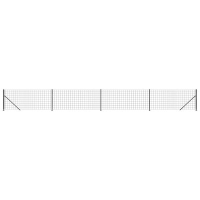 vidaXL Drôtený plot s prírubou antracitový 0,8x10 m