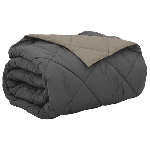 vidaXL Letn&aacute; prikr&yacute;vka Svetlo &scaron;ed&aacute; a antracitov&aacute; 220 x 260 cm